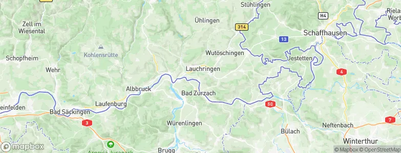 Kadelburg, Germany Map
