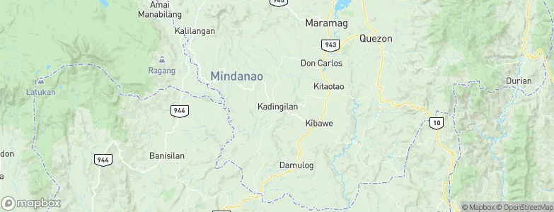 Kadingilan, Philippines Map