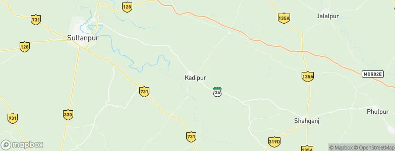 Kādīpur, India Map