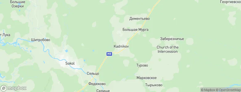 Kadnikov, Russia Map