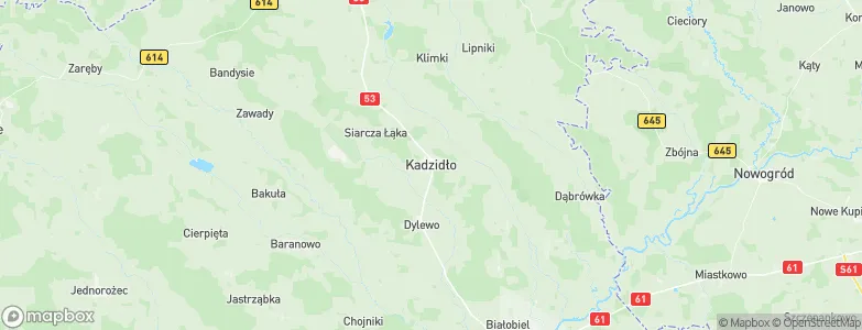 Kadzidło, Poland Map