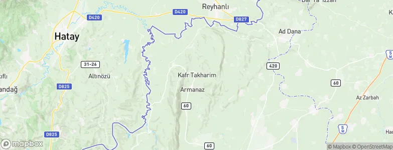 Kafr Takhārīm, Syria Map
