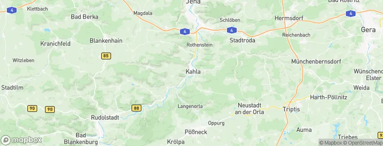 Kahla, Germany Map