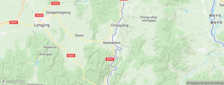Kaishantun, China Map