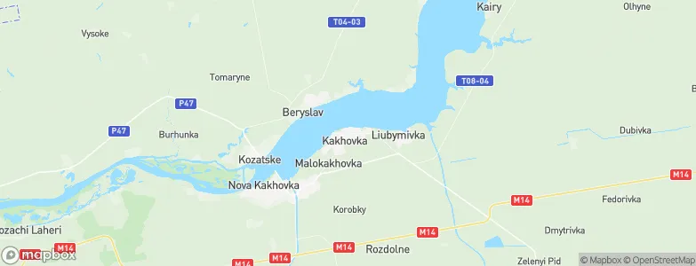 Kakhovka, Ukraine Map