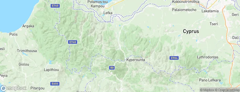 Kakopetriá, Cyprus Map