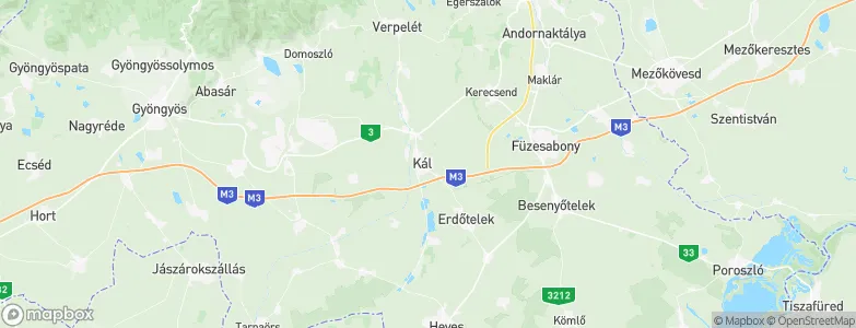 Kál, Hungary Map