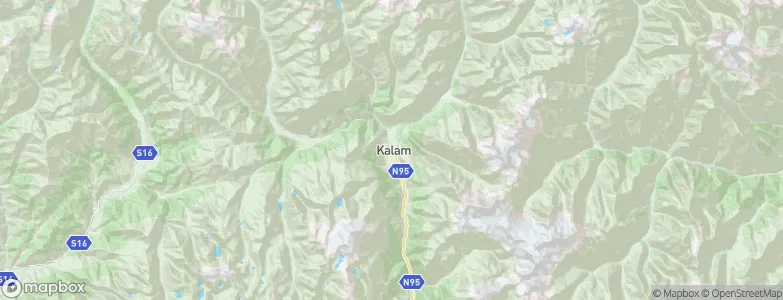 Kalam, Pakistan Map