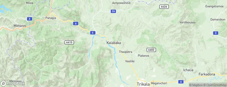 Kalambaka, Greece Map