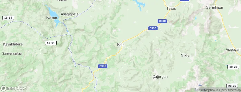Kale, Turkey Map