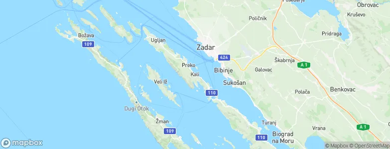 Kali, Croatia Map