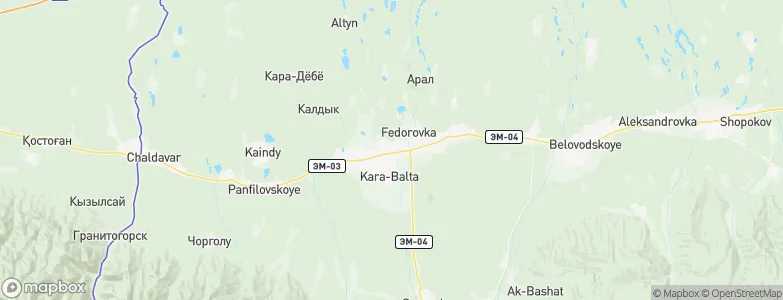 Kalininskoye, Kyrgyzstan Map