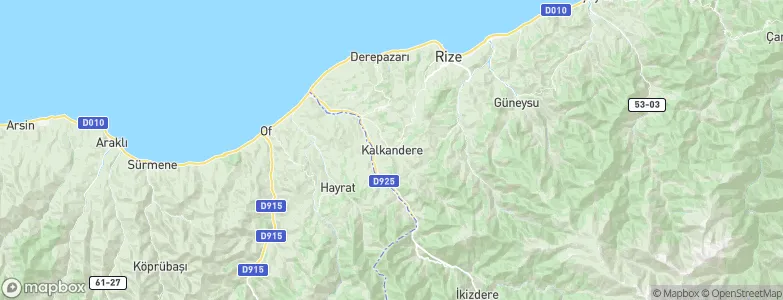 Kalkandere, Turkey Map