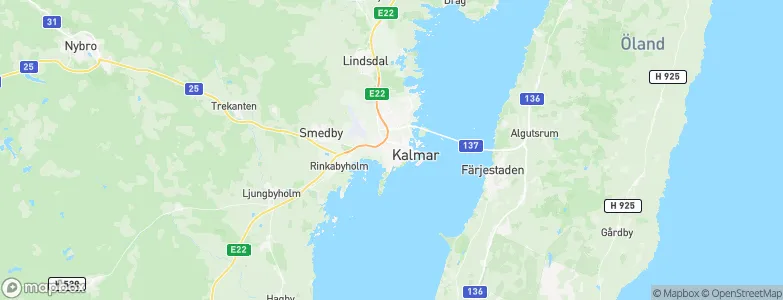 Kalmar Municipality, Sweden Map