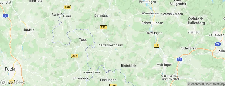 Kaltennordheim, Germany Map