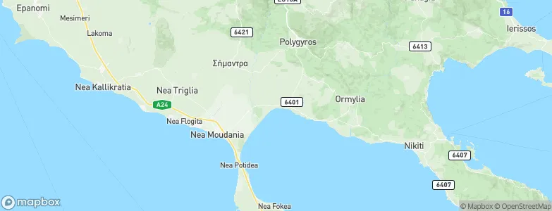 Kalyves Polygyrou, Greece Map
