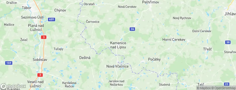 Kamenice nad Lipou, Czechia Map