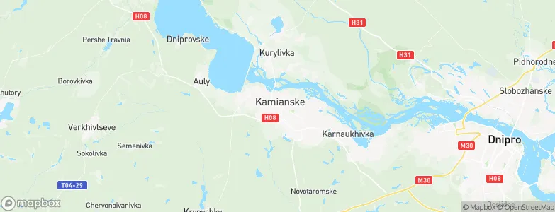 Kamianske, Ukraine Map