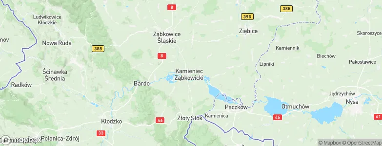 Kamieniec Ząbkowicki, Poland Map