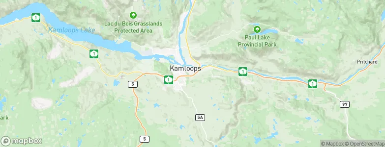 Kamloops, Canada Map