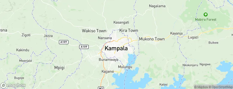 Kampala District, Uganda Map