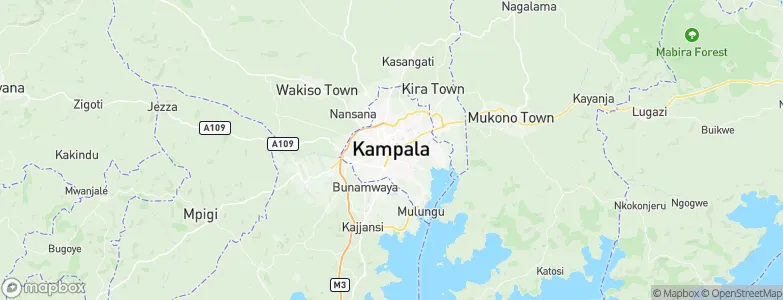 Kampala, Uganda Map
