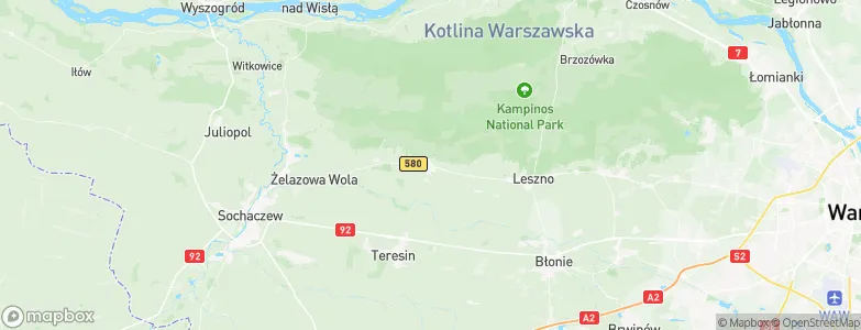 Kampinos, Poland Map