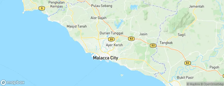 Kampung Ayer Keroh, Malaysia Map