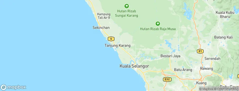Kampung Tanjung Karang, Malaysia Map