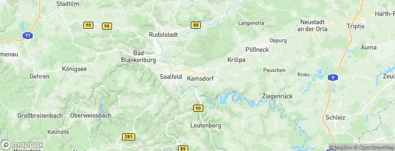 Kamsdorf, Germany Map