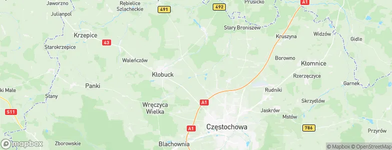 Kamyk, Poland Map