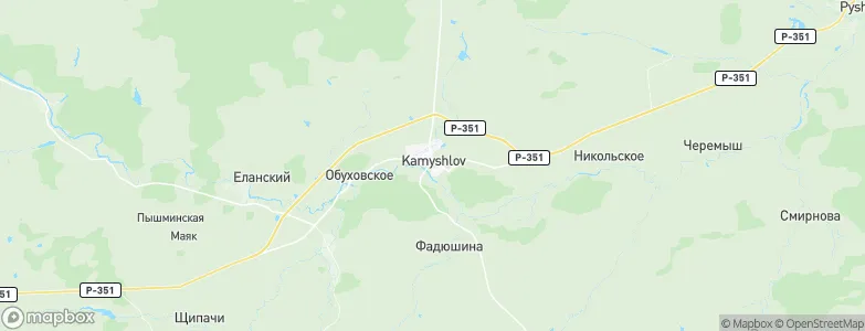 Kamyshlov, Russia Map