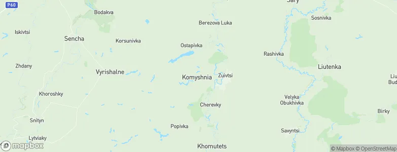 Kamyshnya, Ukraine Map
