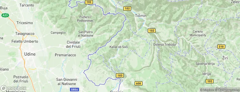 Kanal, Slovenia Map