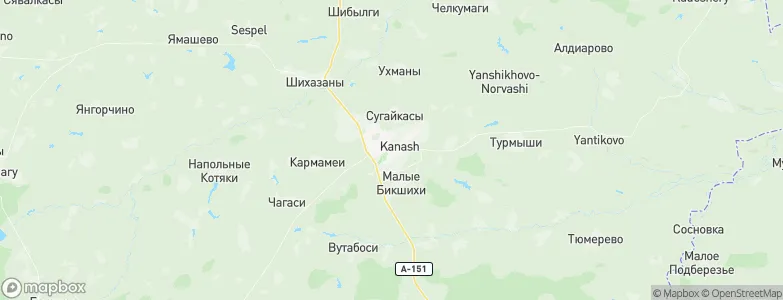 Kanash, Russia Map