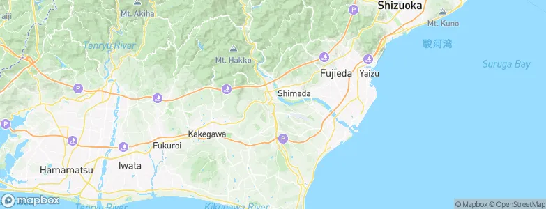 Kanaya, Japan Map