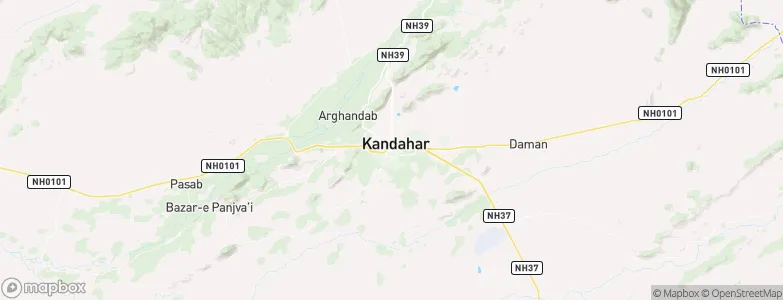 Kandahar, Afghanistan Map