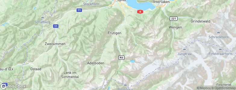 Kandergrund, Switzerland Map