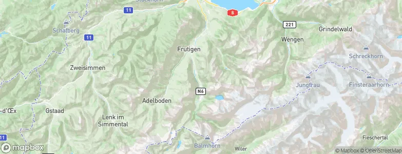 Kandergrund, Switzerland Map