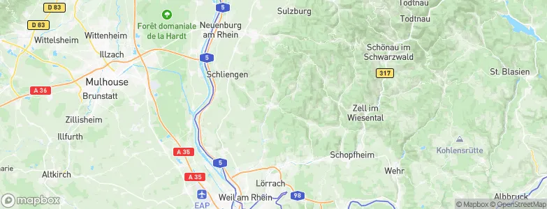 Kandern, Germany Map