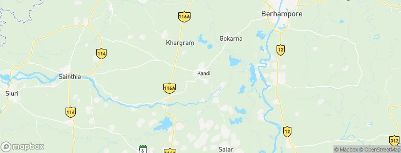 Kāndi, India Map