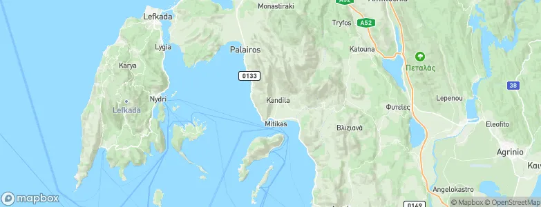 Kandila, Greece Map