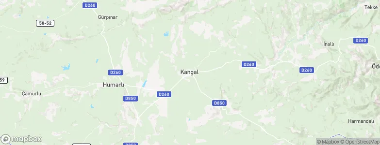 Kangal, Turkey Map