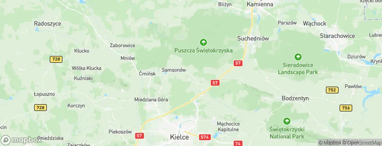 Kaniów, Poland Map
