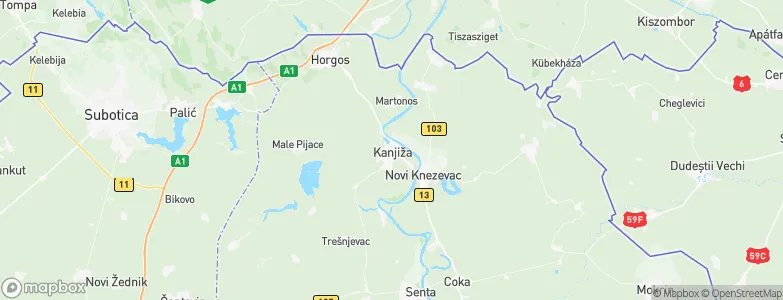 Kanjiža, Serbia Map