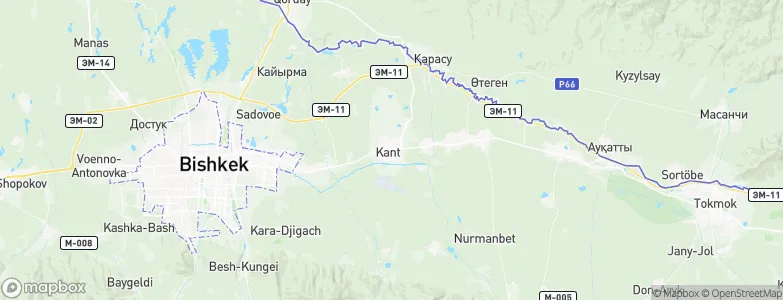 Kant, Kyrgyzstan Map