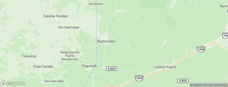 Kantunilkín, Mexico Map