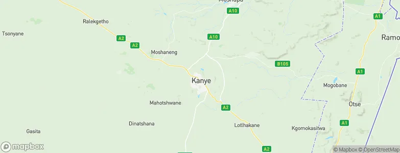 Kanye, Botswana Map
