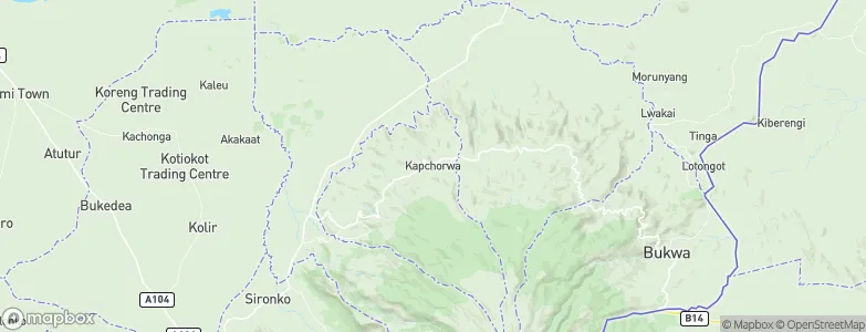 Kapchorwa, Uganda Map