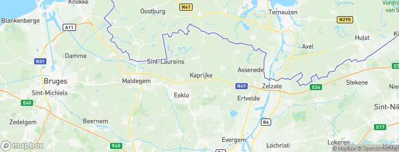Kaprijke, Belgium Map